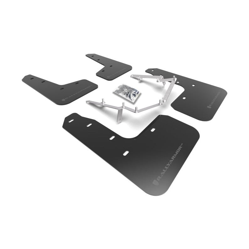 Rally Armor UR Series Mud Flaps for Honda Civic 2016-2019 - Black with Dark Grey Logo