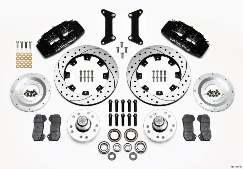 Wilwood Dynapro 6 Front Hub Kit with 12.19-inch Drilled Rotors for 1979-1981 GM G Body Vehicles