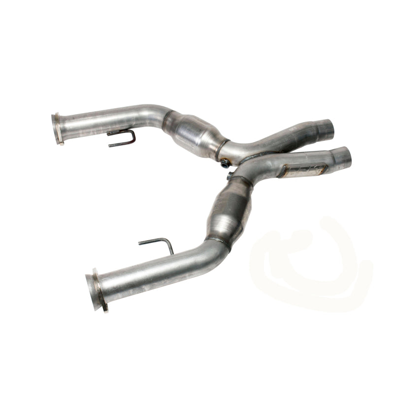 BBK Performance 05-10 Mustang Short Mid X Pipe with Catalytic Converters and 2-3/4 Inch Tubing – Part Number BBK1637
