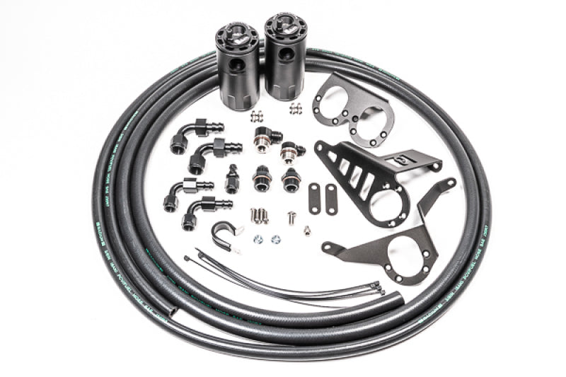Radium Engineering Dual Catch Can Kit for Toyota Supra MK4 - Fluid Lock Technology