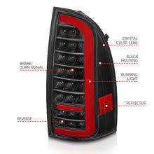 Load image into Gallery viewer, ANZO 05-15 Toyota Tacoma Full LED Tail Lights with Light Bar, Sequential Function, Black Housing, Clear Lens