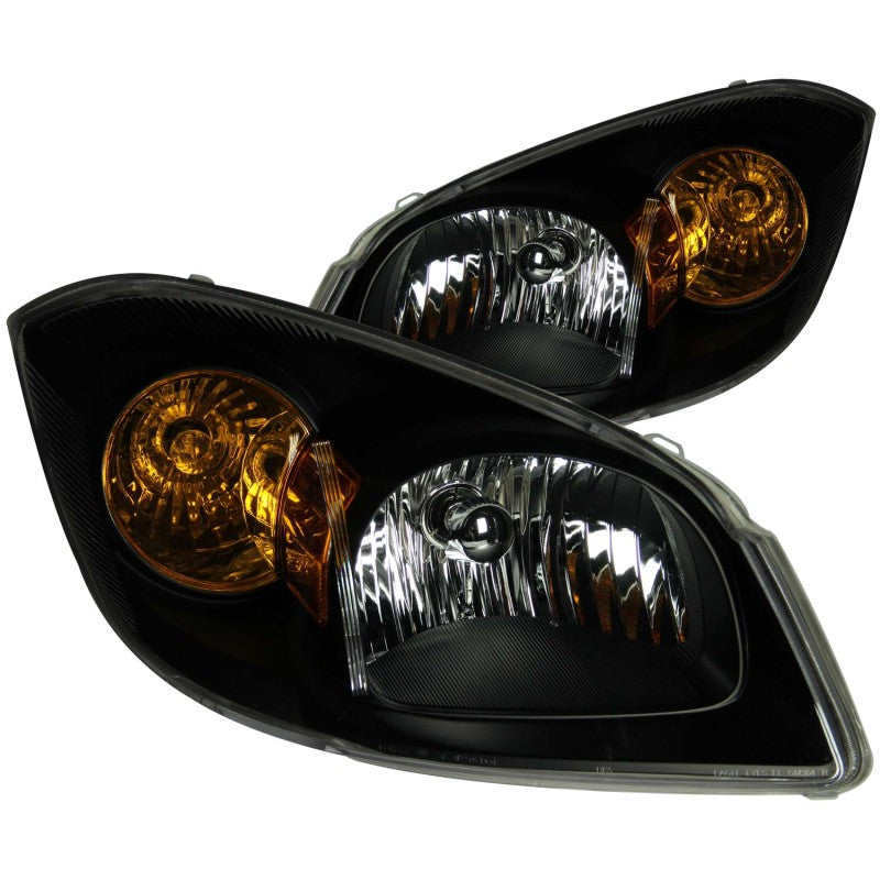 ANZO 2005-2010 Chevrolet Cobalt Crystal Headlight Set with Clear Lenses and Black Housing