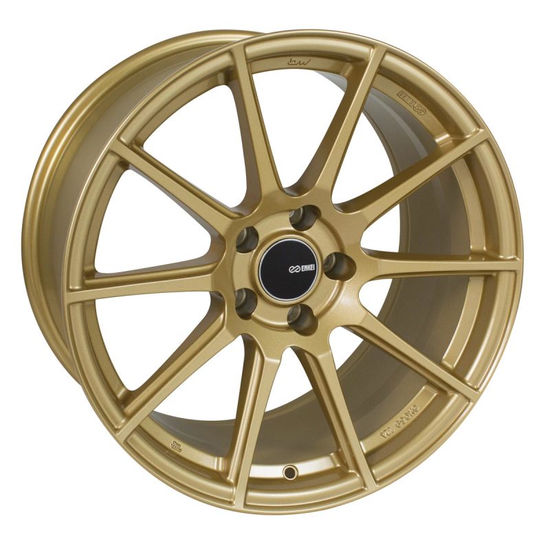 Enkei TS10 18x8 Inch Alloy Wheel with 45mm Offset and 5x100 Bolt Pattern - Gold Finish