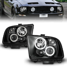Load image into Gallery viewer, ANZO 2005-2009 Ford Mustang Projector Headlights with Halo, Black Housing and Clear Lens – Pair