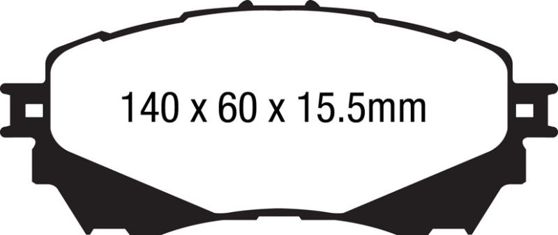 EBC Yellowstuff Front Brake Pads for Mazda 6 * High-Performance Street and Track Use