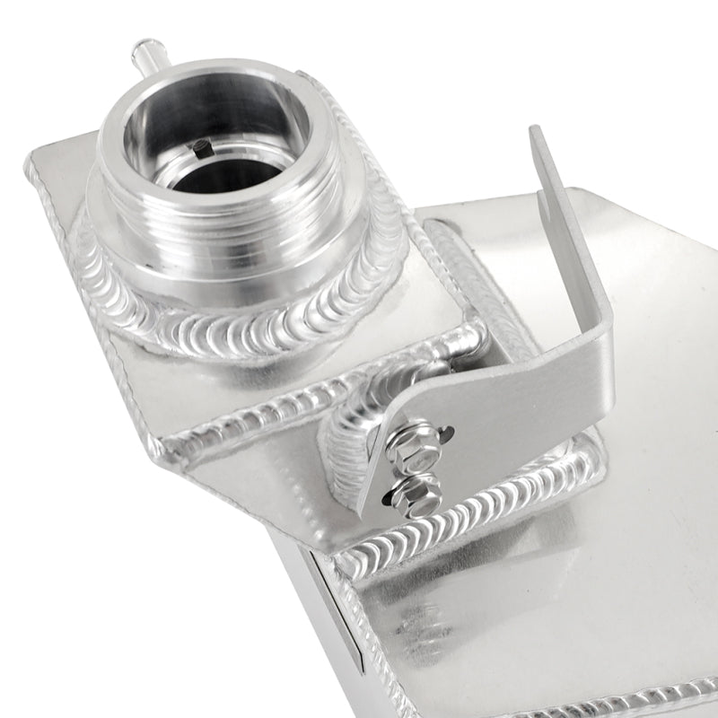 Mishimoto 2013-2018 Ram 6.7L Cummins Aluminum Degas Tank – Natural Finish with OEM-Quality Coolant Level Sensor