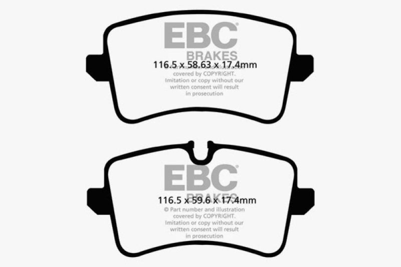 EBC Yellowstuff Rear Brake Pads for Audi A6 and RS5 * High-Performance Street and Track Use
