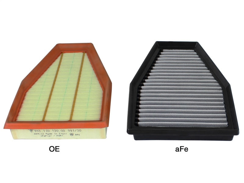 aFe Magnum FLOW OE Replacement Air Filter Pro DRY S for Porsche 911 (991) 12-16 with Part Number AFE31-10242