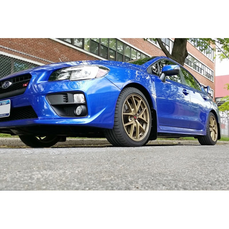 Rally Armor UR Series White Mud Flaps with Black Logo for Subaru WRX 2015-2018