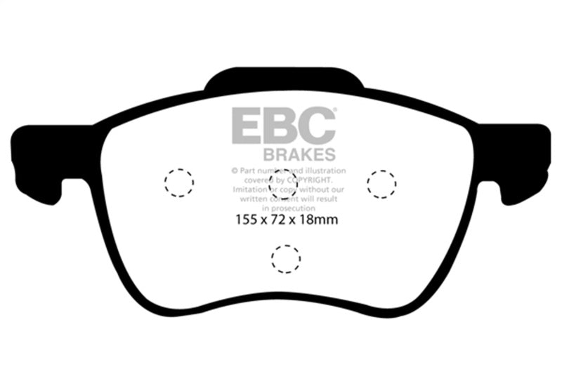 EBC Redstuff Ceramic Front Brake Pads DP31229C for 2001–2005 Volvo S60 and V70