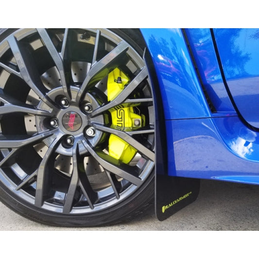 Rally Armor 15-21 Subaru WRX/STI Black UR Mud Flap w/Green Logo