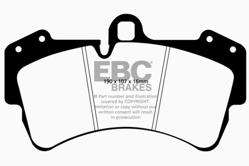 EBC Redstuff Ceramic Low Dust Front Brake Pads for Volkswagen Touareg and Porsche Cayenne (Part No. EBCDP31473C)