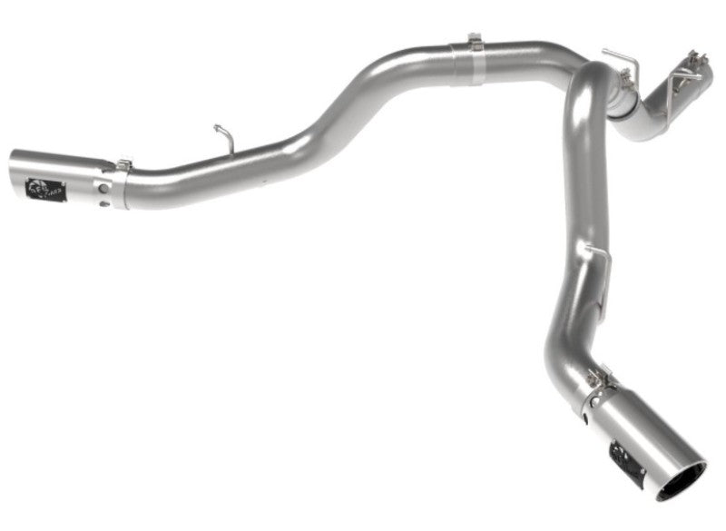 aFe Large Bore-HD 4-inch 409 Stainless Steel DPF-Back Exhaust System with Polished Tips for GM Diesel Trucks 2020-2025