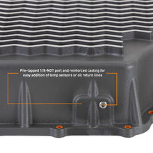 Load image into Gallery viewer, Mishimoto Aluminum Transmission Pan for 2011-2019 Ford 6.7L Powerstroke - Cast Aluminum with Gunmetal Gray Finish