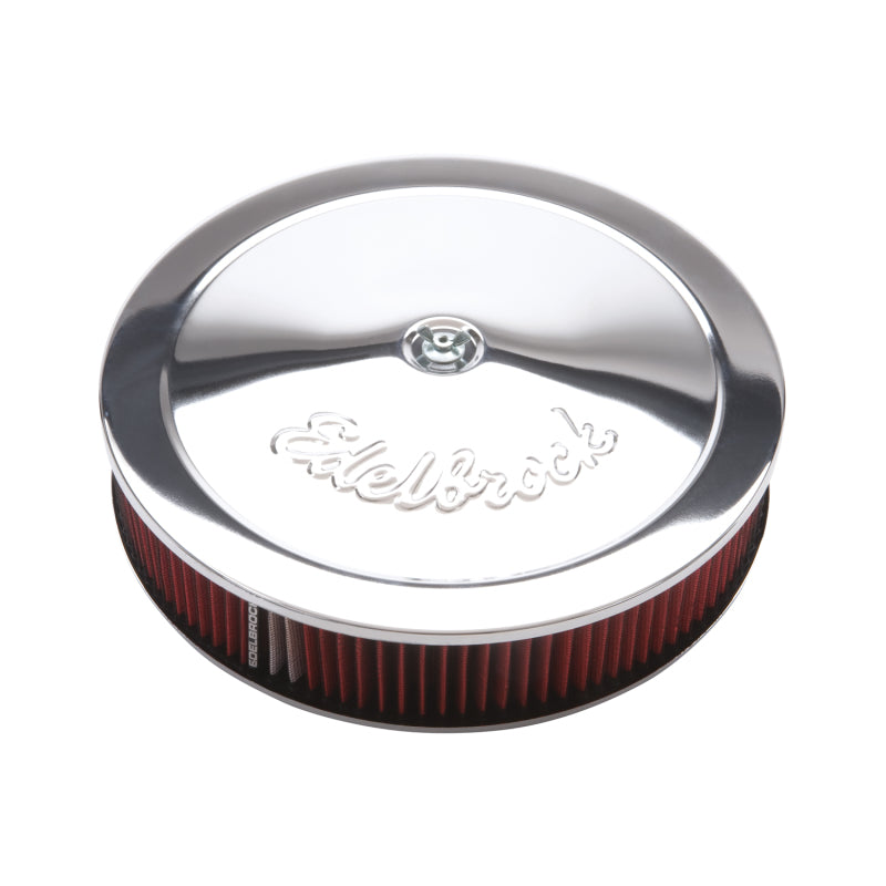 Edelbrock Pro-Flo Series Round Chrome Air Cleaner – 14 Inch Diameter for 5-1/8" Carbs