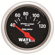 Load image into Gallery viewer, AutoMeter Sport-Comp 52mm Electronic Water Temperature Gauge with Transducer