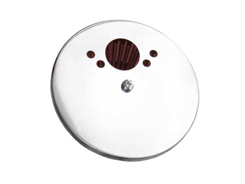 K&N Engineering Custom Racing Air Filter Assembly - Round Tapered with Red Finish, 1.656-inch Neck Flange, 2.25-inch Over Height