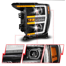 Load image into Gallery viewer, ANZO 21-23 Ford F150 LED Projector Headlight with Switchback and Sequential Turn Signal – Driver Side Only, Black Housing