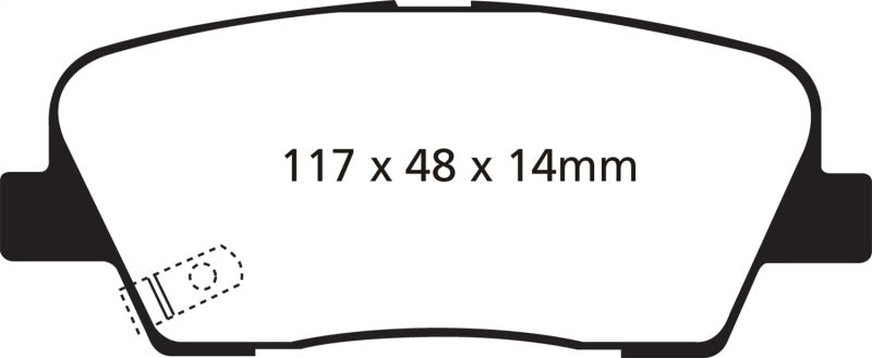 EBC Redstuff Ceramic Low Dust Rear Brake Pads for Hyundai Genesis Coupe 2011-2013