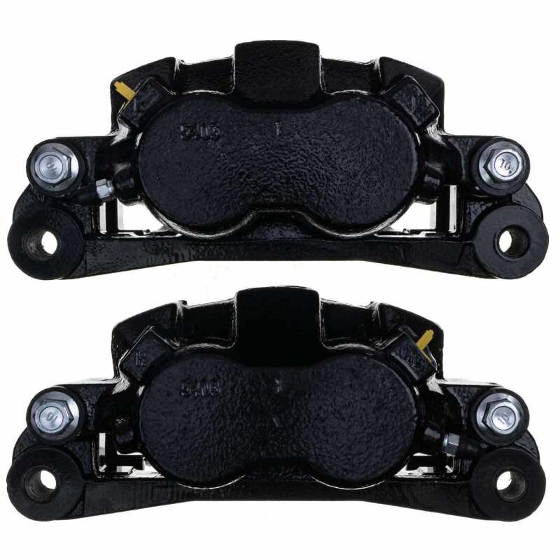 PowerStop Powder Coated Brake Calipers for Ford F-250 Super Duty and Excursion * Black, Pair with Brackets