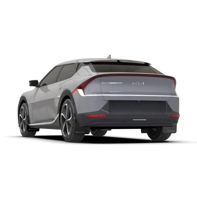 Rally Armor 22-24 Kia EV6 Black UR Mud Flap with Red Logo