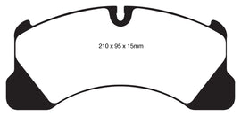 EBC Yellowstuff Brake Pads for Porsche Cayenne 3.0 Supercharged Hybrid - Front