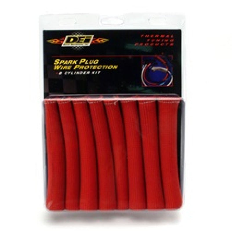 DEI Protect-A-Boot 6-Inch Spark Plug Boot Protection – 8-Pack, Red