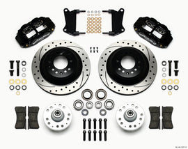 Wilwood Narrow Superlite 6R Front Hub & Rotor Kit with 12.88-inch Drilled Rotors for 1964-1974 American Muscle Cars