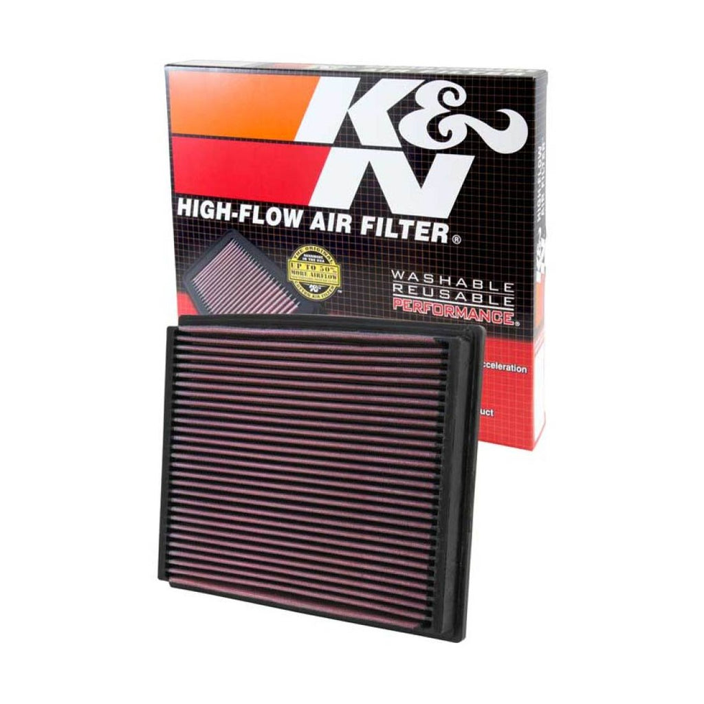 K&N Engineering High-Flow Drop-In Air Filter Part Number KNn33-2125 for Volkswagen Passat, Audi, Skoda