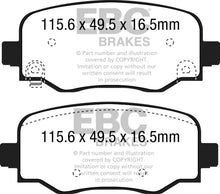 Load image into Gallery viewer, EBC Yellowstuff Rear Brake Pads for Jeep Renegade &amp; Fiat 500X * High-Performance Street and Track Use