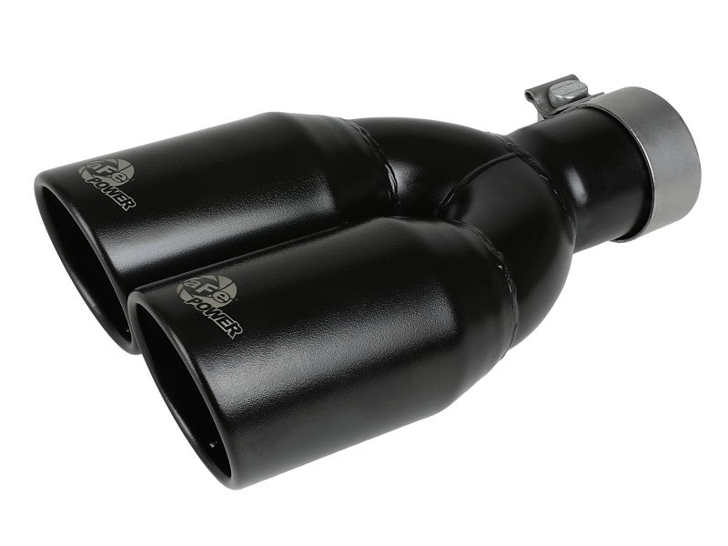 aFe Vulcan Series 3 Inch to 2-1/2 Inch Stainless Steel Cat-Back Exhaust System for Jeep Gladiator (2020-2021) with Black Tips