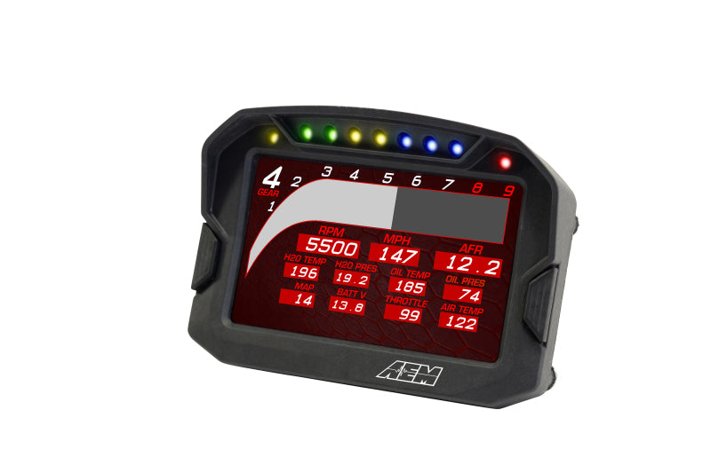 AEM CD-5 Carbon Digital Dash Display with Full-Color Screen and Programmable Shift Lights