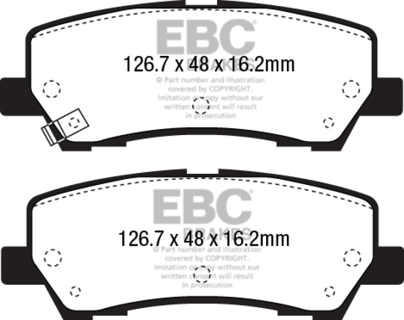 EBC Yellowstuff Rear Brake Pads for Ford Mustang 2015-2016 * High-Performance Street and Track Use