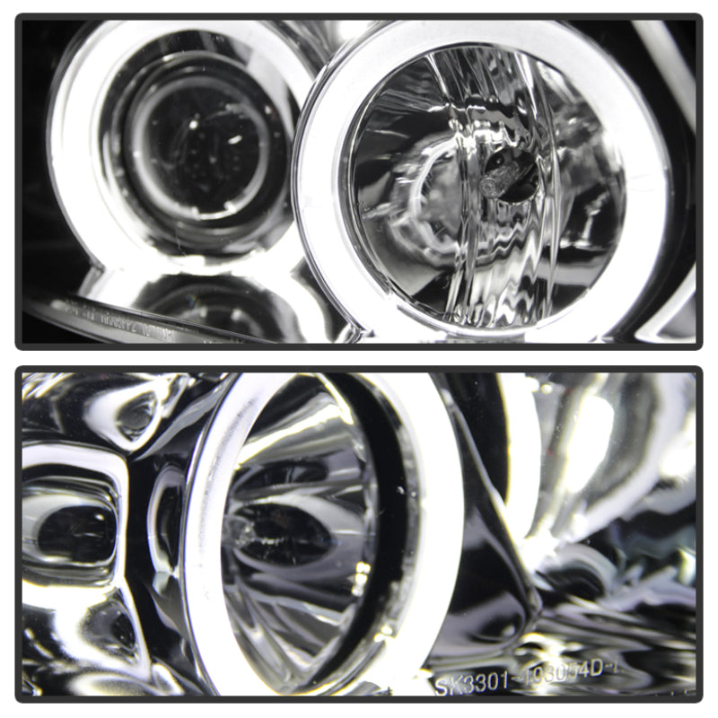 Spyder OEM-Quality Projector Headlights with LED Halo for BMW E90 3-Series (2006-2008) - Smoke Finish