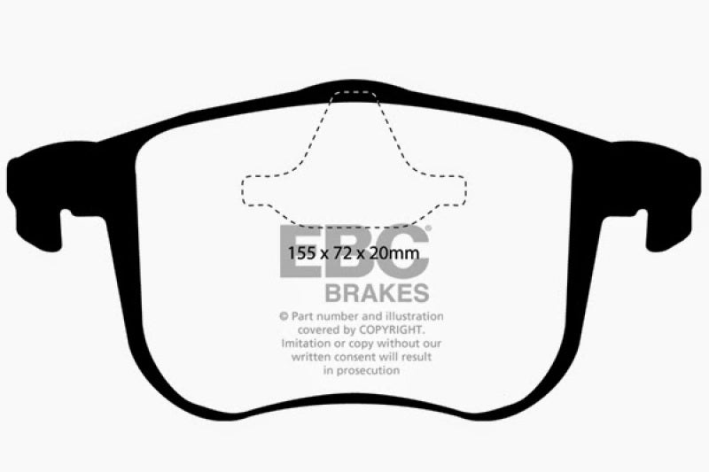 EBC Redstuff Ceramic Low Dust Front Brake Pads for Saab 9-3 (2006-2011) * Part No. EBCDP31416C