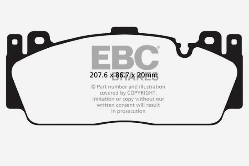 EBC Yellowstuff Brake Pads for BMW M5 & M6 * High-Performance Street and Track Use (Part No. ebcDP42148R)