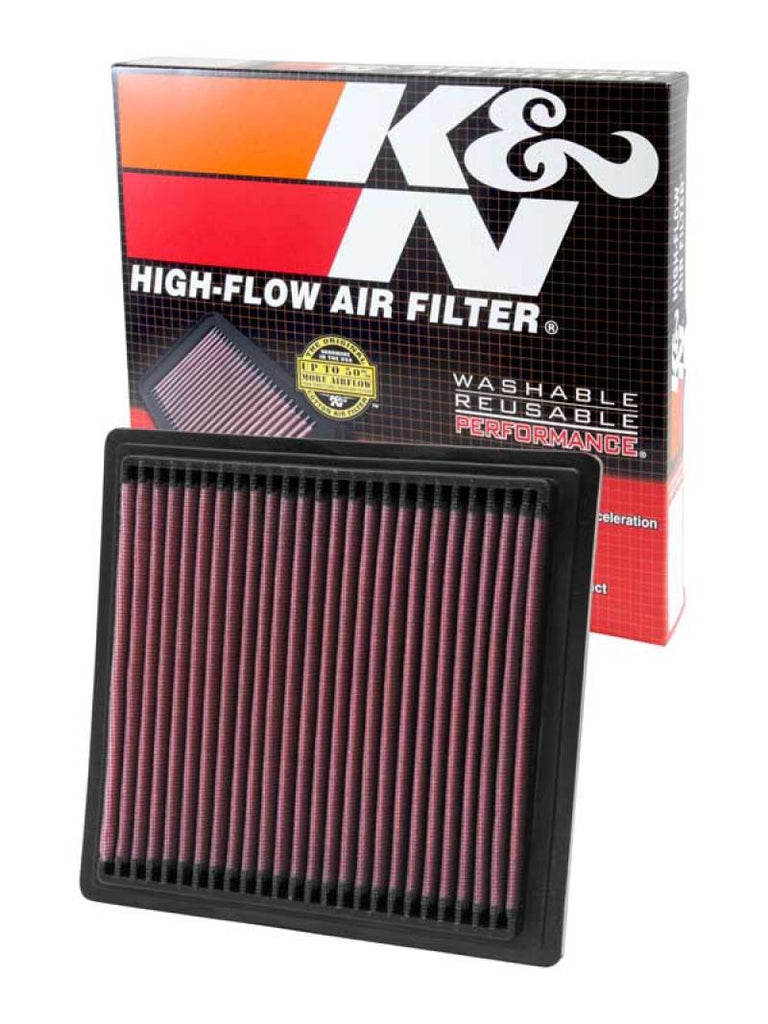 K&N Engineering High-Flow Reusable Air Filter Part Number KN33-2104 for Honda Civic and CR-V