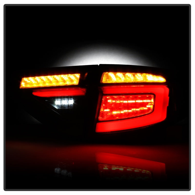 Spyder 08-14 Subaru Impreza WRX Hatchback LED Tail Lights with Sequential Signal and Black Smoke Finish