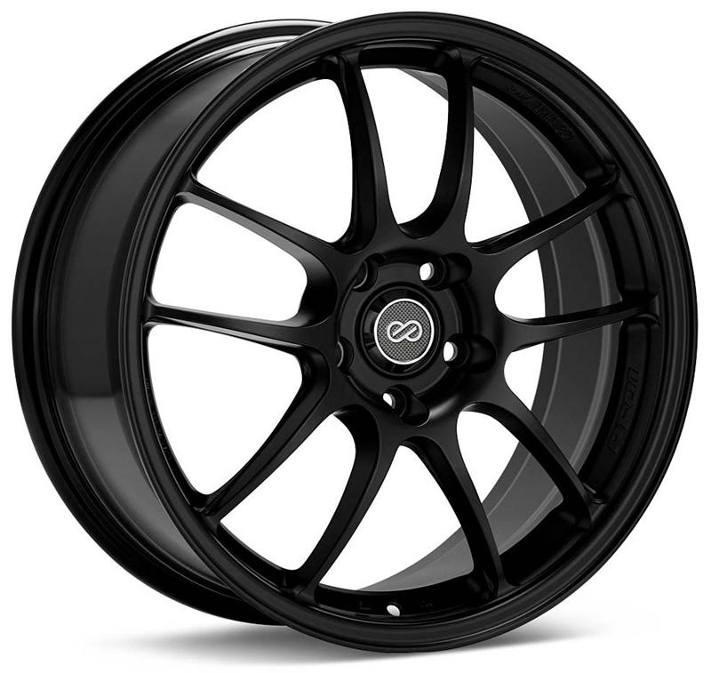 Enkei PF01 17x8 Black Alloy Wheel with 5x114.3 Bolt Pattern and 50mm Offset