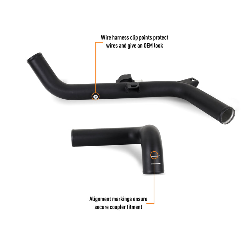 Mishimoto 2021+ Ford Bronco 2.7L Intercooler Pipe Kit Micro Wrinkle Black
