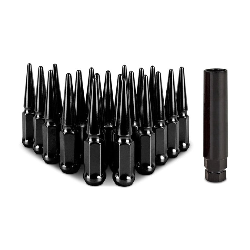 Mishimoto Steel Spiked Lug Nuts M12x1.5 – 20-Piece Black Set for BMW Z3