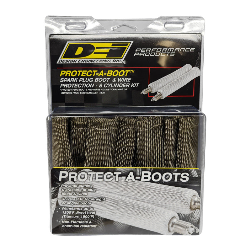 DEI Titanium Protect-A-Boot 6-inch Heat-Resistant Spark Plug Boots (8-Pack)