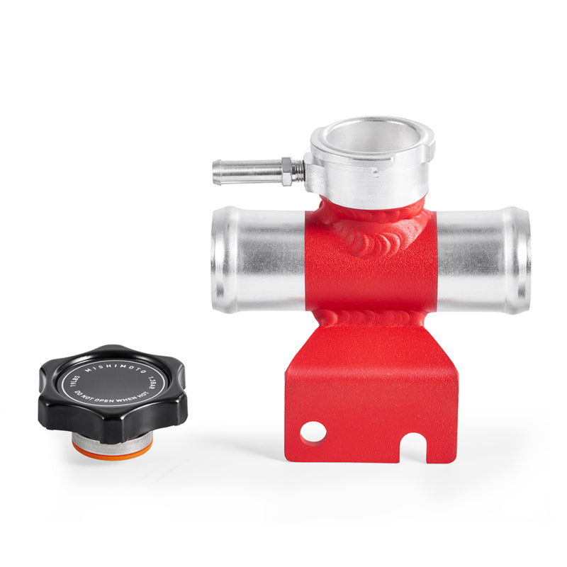 Mishimoto All-Aluminum Coolant Fill Inlet for 2008-2015 Mitsubishi Lancer Evo X, Red