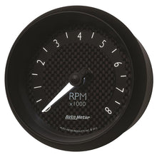 Load image into Gallery viewer, AutoMeter GT Series 3-3/8 Inch In-Dash 8,000 RPM Tachometer with White LED Lighting