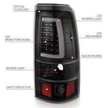 Load image into Gallery viewer, ANZO 2003-2006 Chevy Silverado LED Tail Light Assembly with Clear Lens and Black Housing