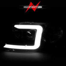 Load image into Gallery viewer, ANZO 1997-2003 Ford F-150 Projector Headlights with Light Bar - Black Housing and Clear Lens