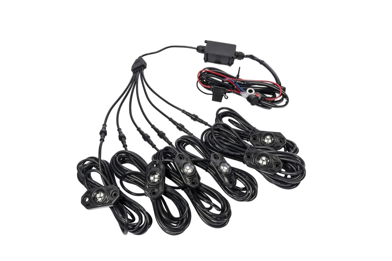 KC HiLiTES C-Series RGB LED Rock Light Kit (Part Number: KCL339) * 6 Pack with Wireless Bluetooth Control