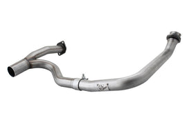 aFe Power Twisted Steel Y-Pipe for 2012-2018 Jeep Wrangler V6 3.6L - 2.5 Inch Stainless Steel Mandrel-Bent Exhaust Connection