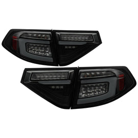 Spyder 08-14 Subaru Impreza WRX Hatchback LED Tail Lights with Sequential Signal and Black Smoke Finish