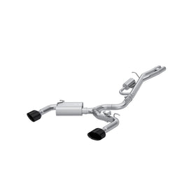 MBRP Armor Pro Series 17-20 Audi RS3 2.5T T304 Stainless Steel Cat-Back Dual Split Rear Exhaust with Oval Black Chrome Tips